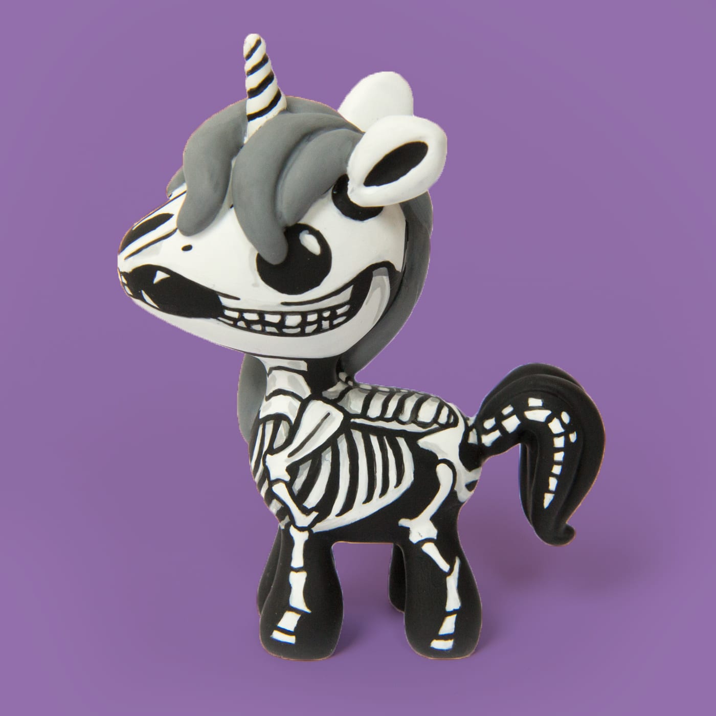 skeleton unicorn plush